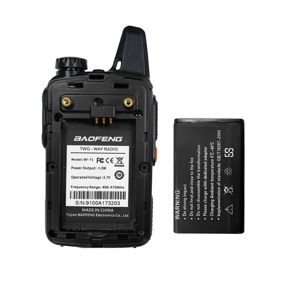 Новинка Оригинальная батарея Baofeng BF-T1 3 7 в 1500 мАч литий-ионная для Φ Walkie Talkie BFT1 Mini