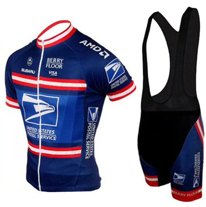 

2021 Почтовая служба США Велоспорт Джерси с коротким рукавом наборы велосипедная рубашка нагрудники шорты наборы горный велосипед Maillot Ciclismo