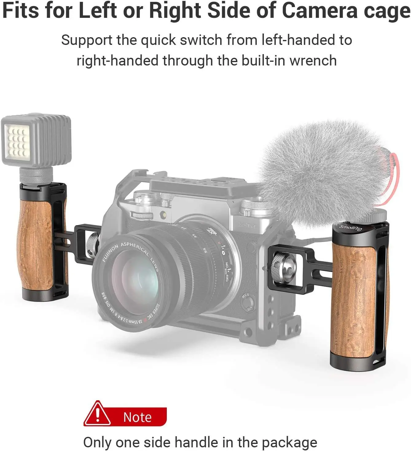 Деревянная мини-боковая ручка Smallrig (для крепления в стиле ARRI) -2914