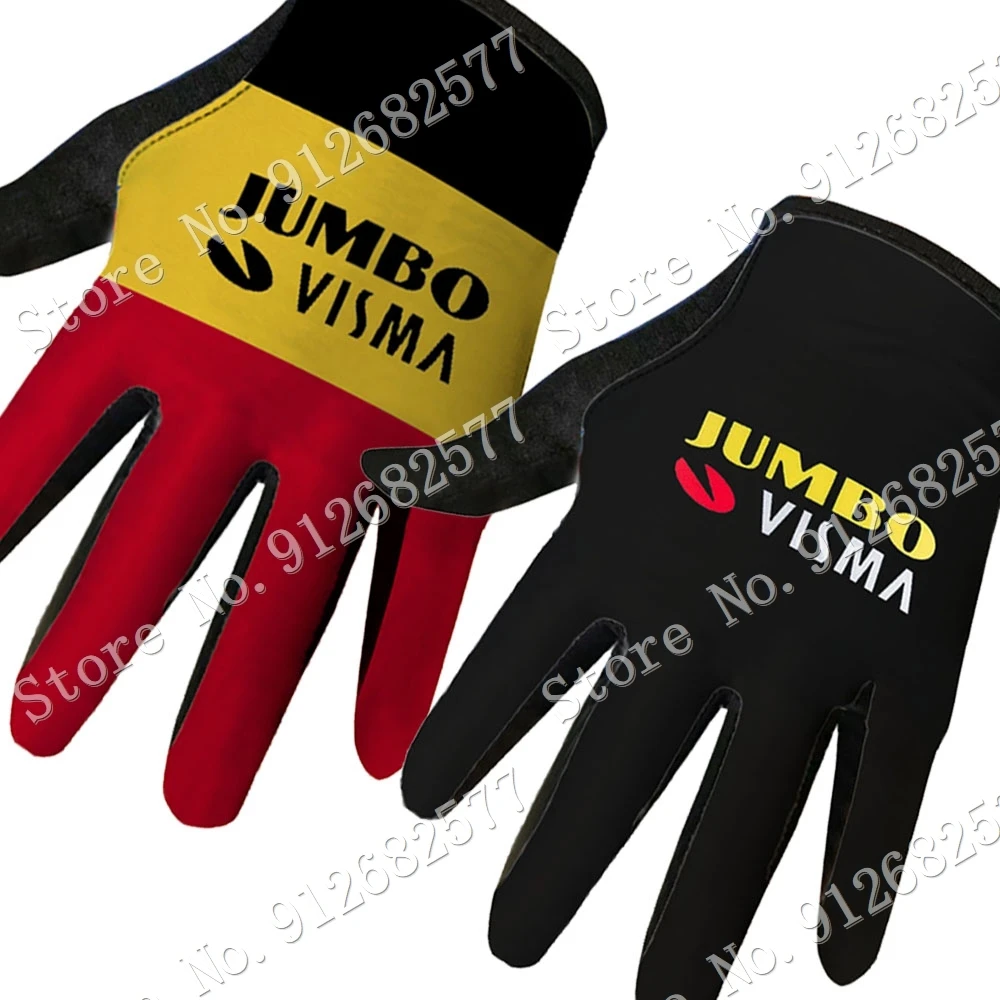 

Мужские велосипедные перчатки Jumbo Visma, зимние Гелевые перчатки на все пальцы, 2022