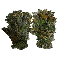 outdoor camo gloves comfortable non slip durable 3d leaf gloves hunting golves for hunting bird watching