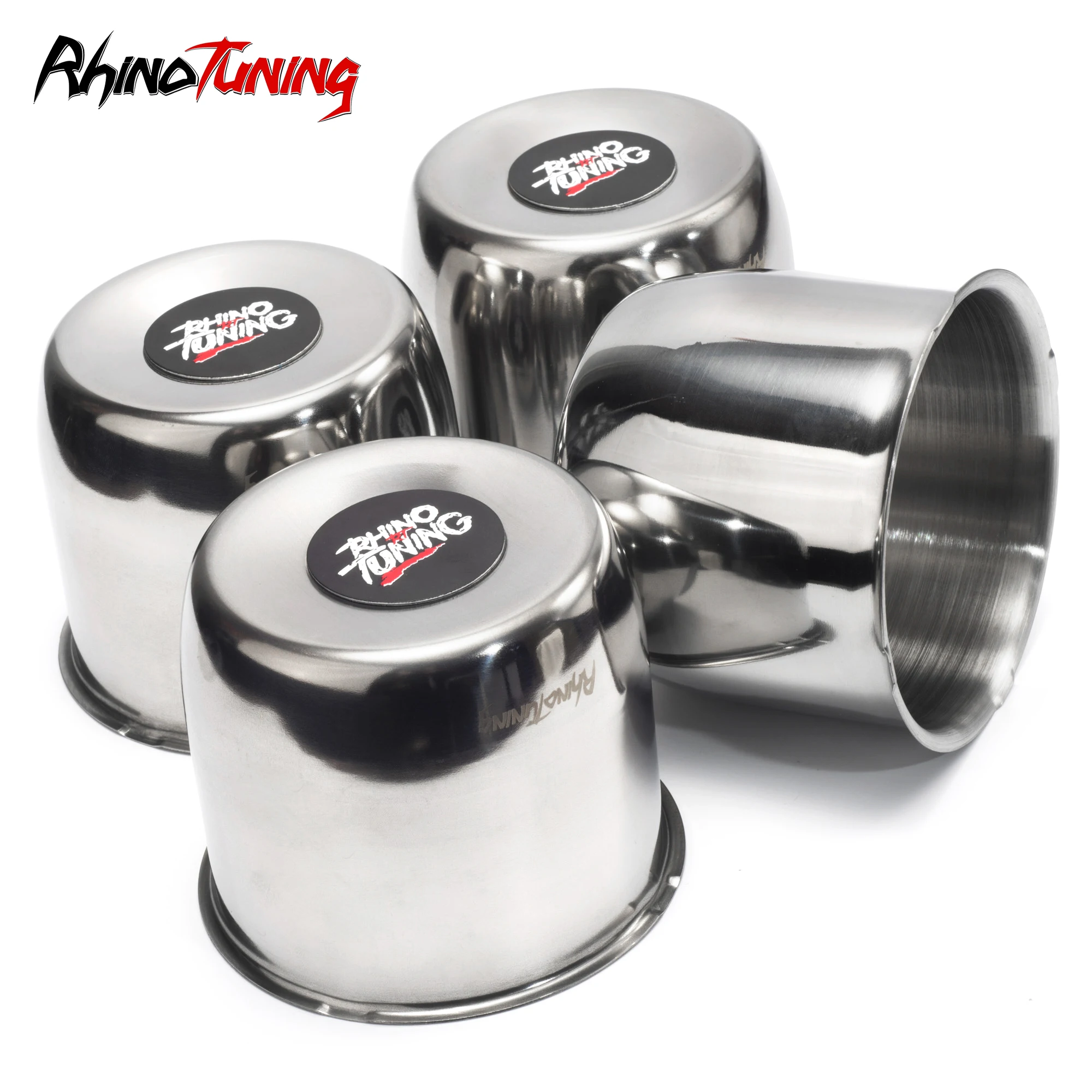 

108mm 4.25in Push-in Center Cap For Trailer/Truck Rim Stainless Steel Hub Cover Bore 3.19in Tall With Logo Refit Car Accessroies