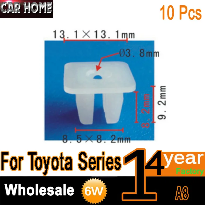 

10 шт. OEM нейлоновая втулка зажим гайка 13,1 мм для Toyota для Honda расширения гайки