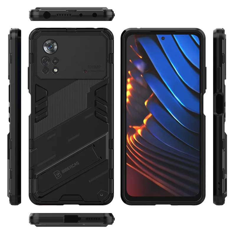 for xiaomi poco x4 pro 5g case magnetic holder armor phone cases for pocophone x4pro pocox4 pro poko x 4 pro stand back cover free global shipping