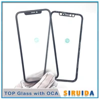10pcs best 3 in 1 glass frame oca glue for iphone xr 11 lcd screen front outer cover lens replacement refurbish