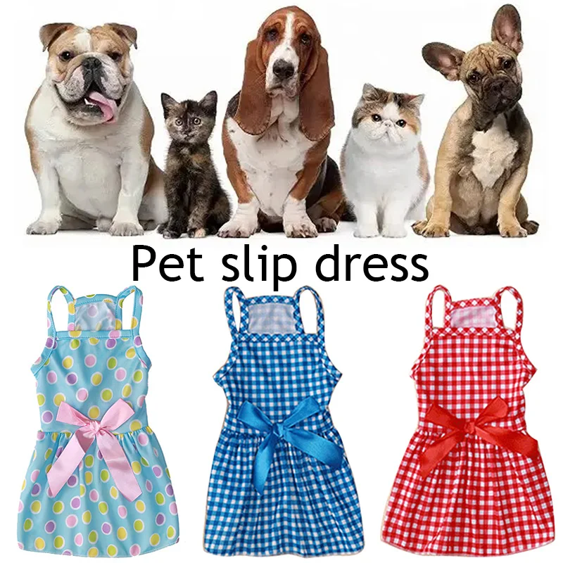 

Dog Floral Bow Dress Cute Thin Bow Princess Dress Fresh Sweet Spring Summer Small Dog Skirt For Teddy Chihuahua Wedding Dress