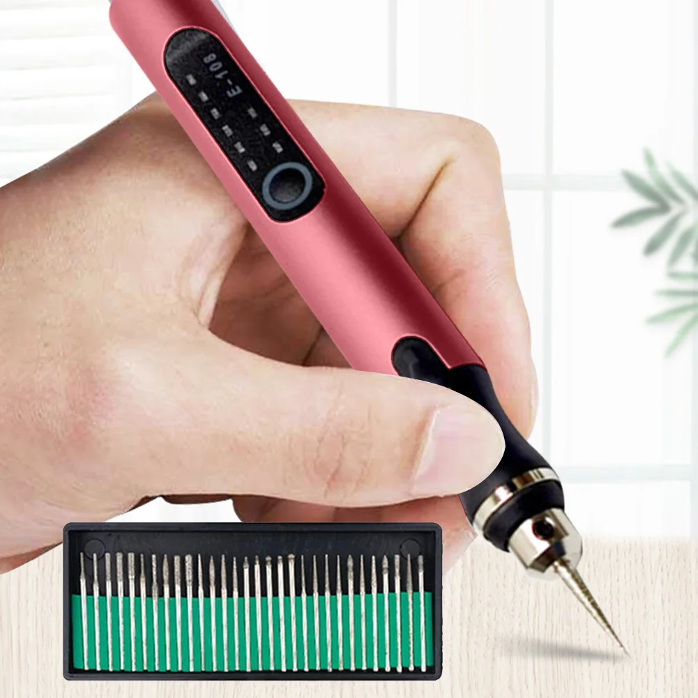 

Electric Engraver Etching Pen Rechargeable Cordless Engraving Drill 3 Gears Adjustable DIY Power Tools for Jewelry Glass Wood