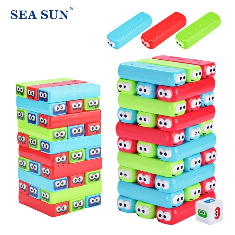 

Creative Novel Digital Building Block Stack High Game Blocks Toy Classic Balance Brain Game Toys For Kids Children Boy Gift