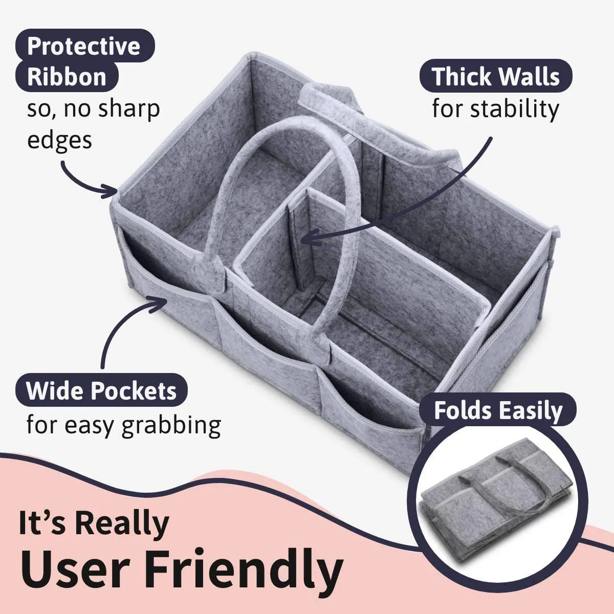 

Large Capacity Storage Bag For Outside Travel Sundries Storage Baby Item Organizers Tote Bags Basket Outside Bags