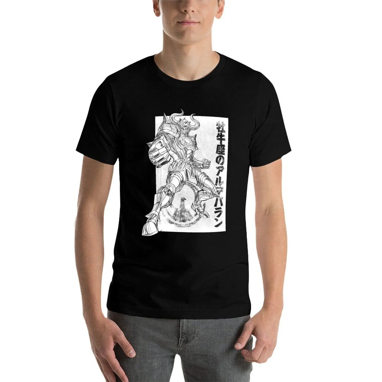 Футболка Aldebaran no Taurus с аниме-фигурками уличная одежда винтажная футболка