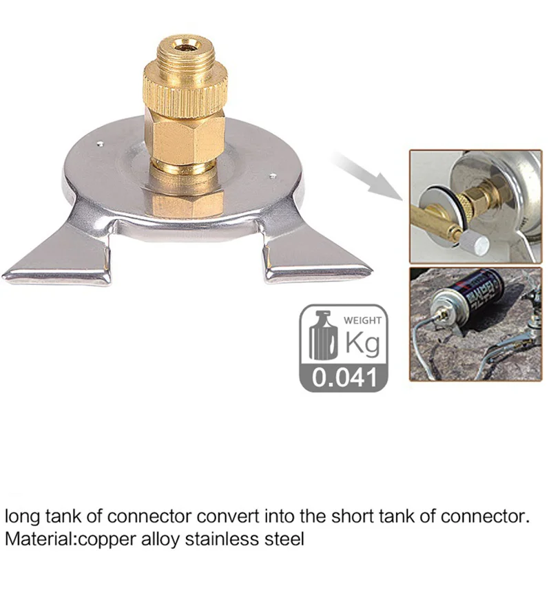 BRS Long Gas Tank Adapter Outdoor Gas Tank Connector Outdoor Stove Head Connector Accessories Brs-17b