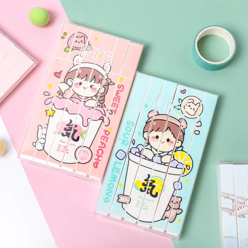 

6 шт./компл. ручка-маркер мягкого цвета ручная учетная запись цветная Милая маркировочная ручка художественные школьные принадлежности