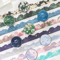 cute flower cloud starry sky decorative adhesive tape sea wave masking washi tape diy scrapbooking sticker label stationery