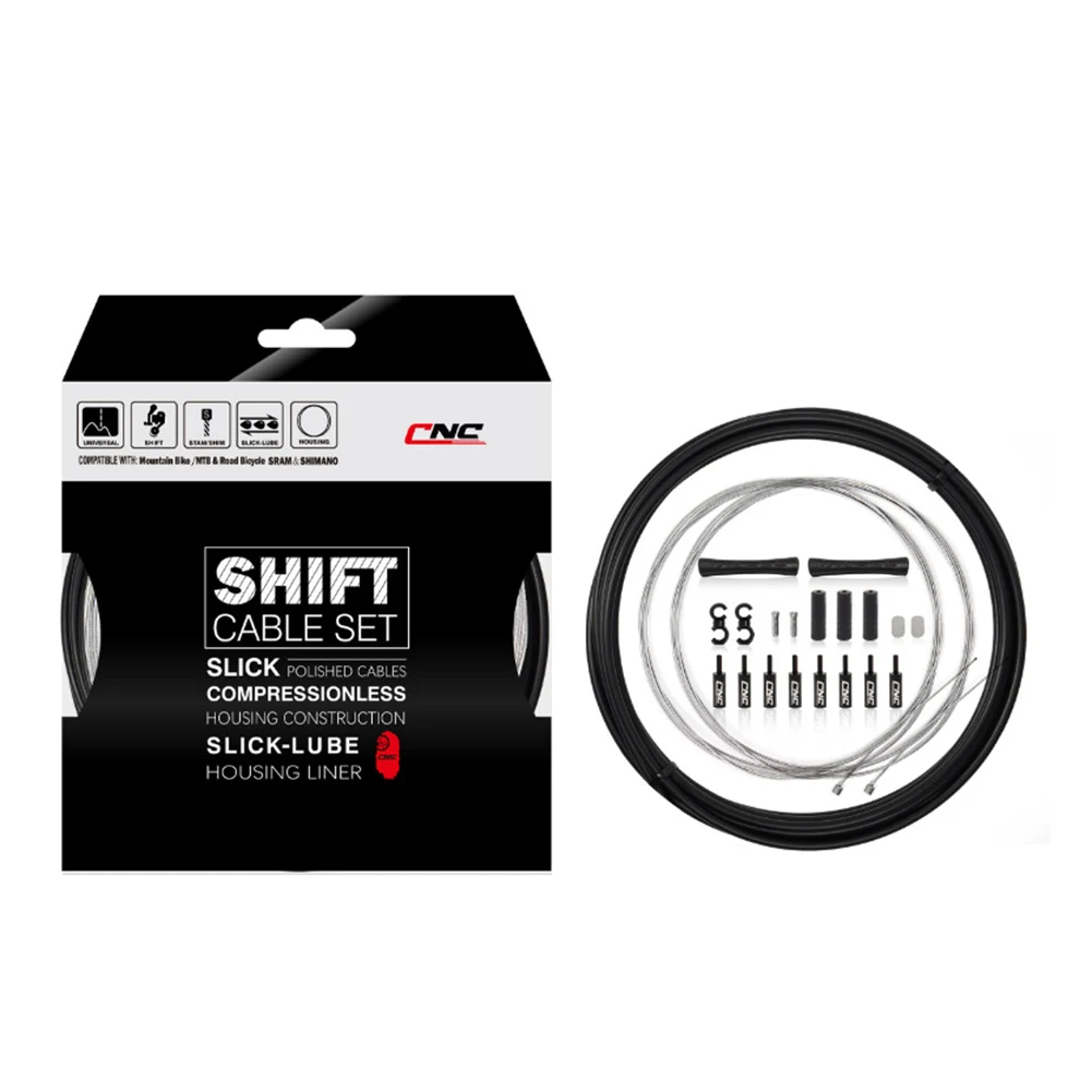 

Brand New Bicycle Shift Cable Set High Precision Wire Core Multi-color PVC Outer Tube Rubber Protective Sleeve