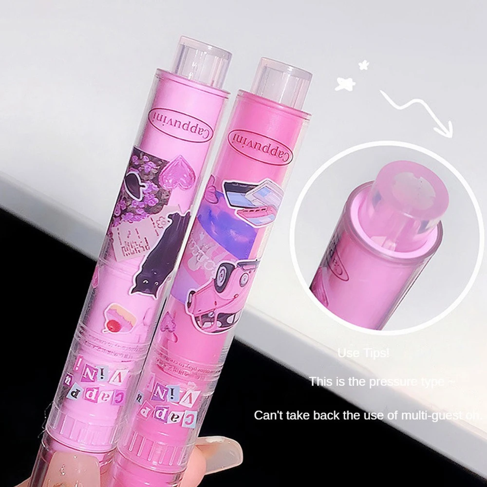 Глянцевая зеркальная помада Желейная губная в форме цветка водная сердца блеск