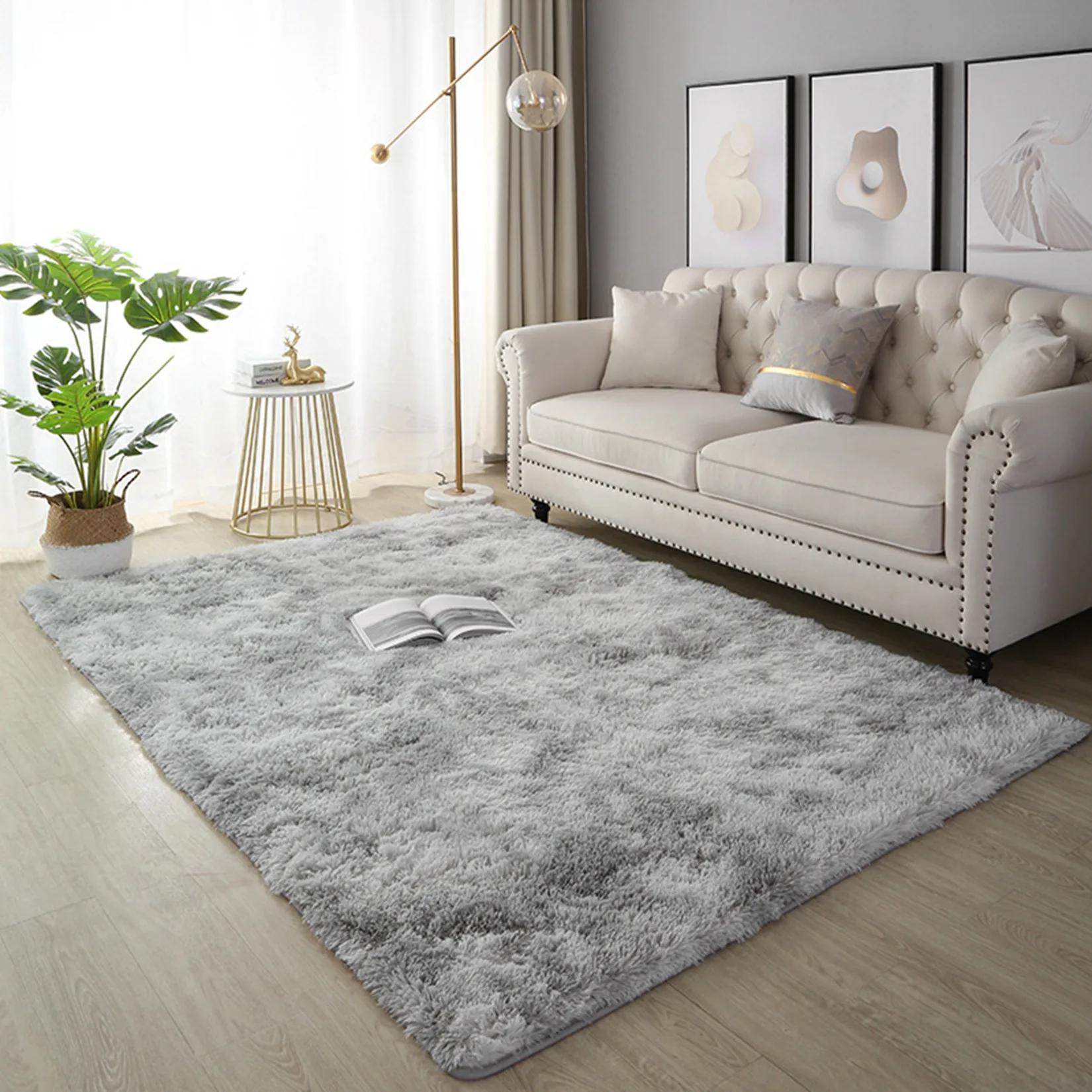 

Soft Rugs Plush Rainbow Carpet for Living Room Decor Large Area Rug Modern Simple Bedroom Bedside Carpet Home Velvet Floor Mat