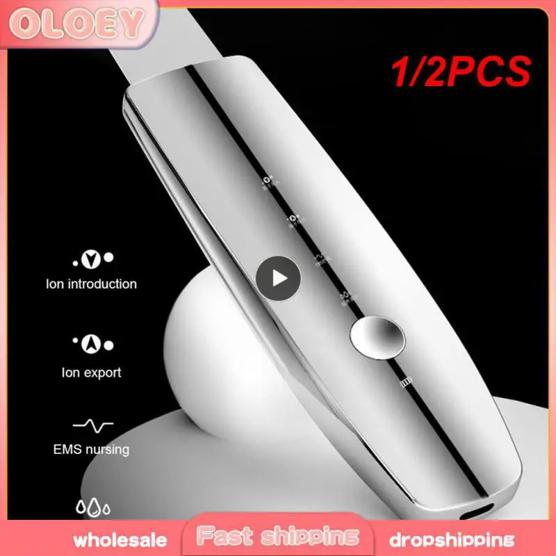 

1/2PCS Ultrasonic Skin Scrubber Peeling Shovel Ion Acne Blackhead Remover Deep Cleaning Machine Face Lifting Facial Massager