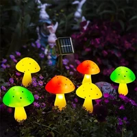 outdoor led solar garden light cute mushroom string lights waterproof 8 modes christmas fairy lights for yard lawn pathway decor