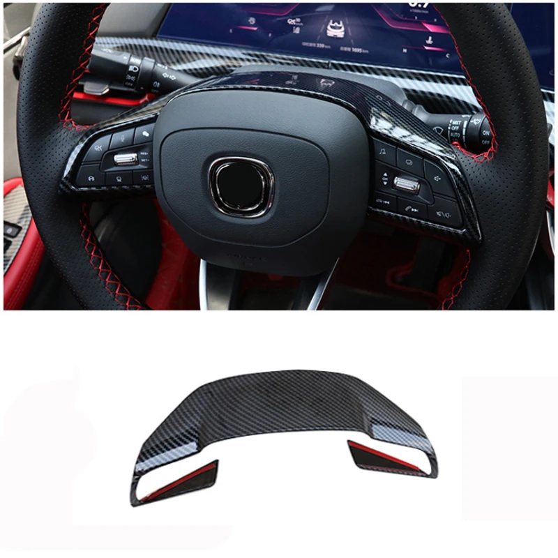 Аксессуары для Changan CS35 PLUS, 2023-2025 кнопки рулевого колеса автомобиля из АБС-углеродного волокна, отделка, наклейка для управления рулевым колесом