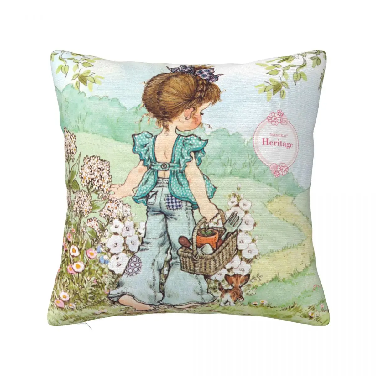 

Decorative Pillowcases Sarah Kay Country Life Picnic Merch Sofa Cute Cartoon Girl Pillow Case Cover Multi-Size Dropshipping
