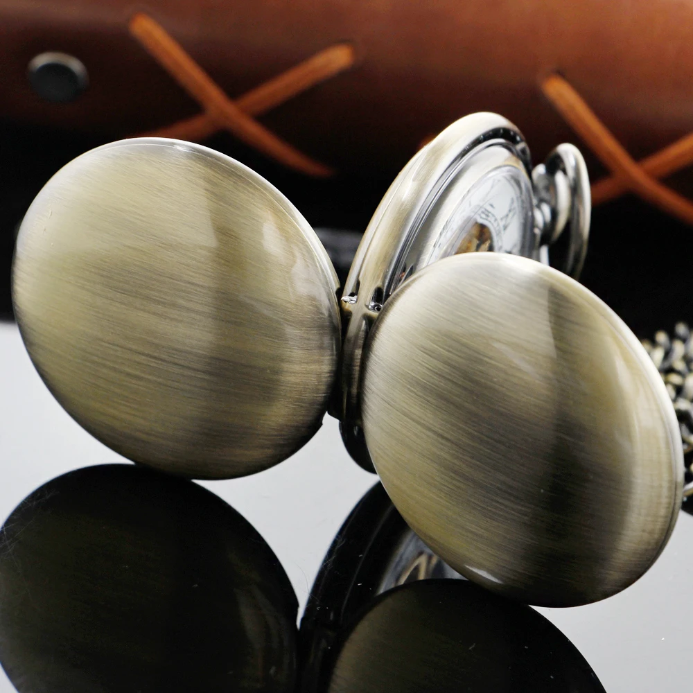 Antique Rome Display Double Opening Steampunk Mechanical Pocket Watch Vintage Gentleman Analog Signal Clock Women Jewelry Gift