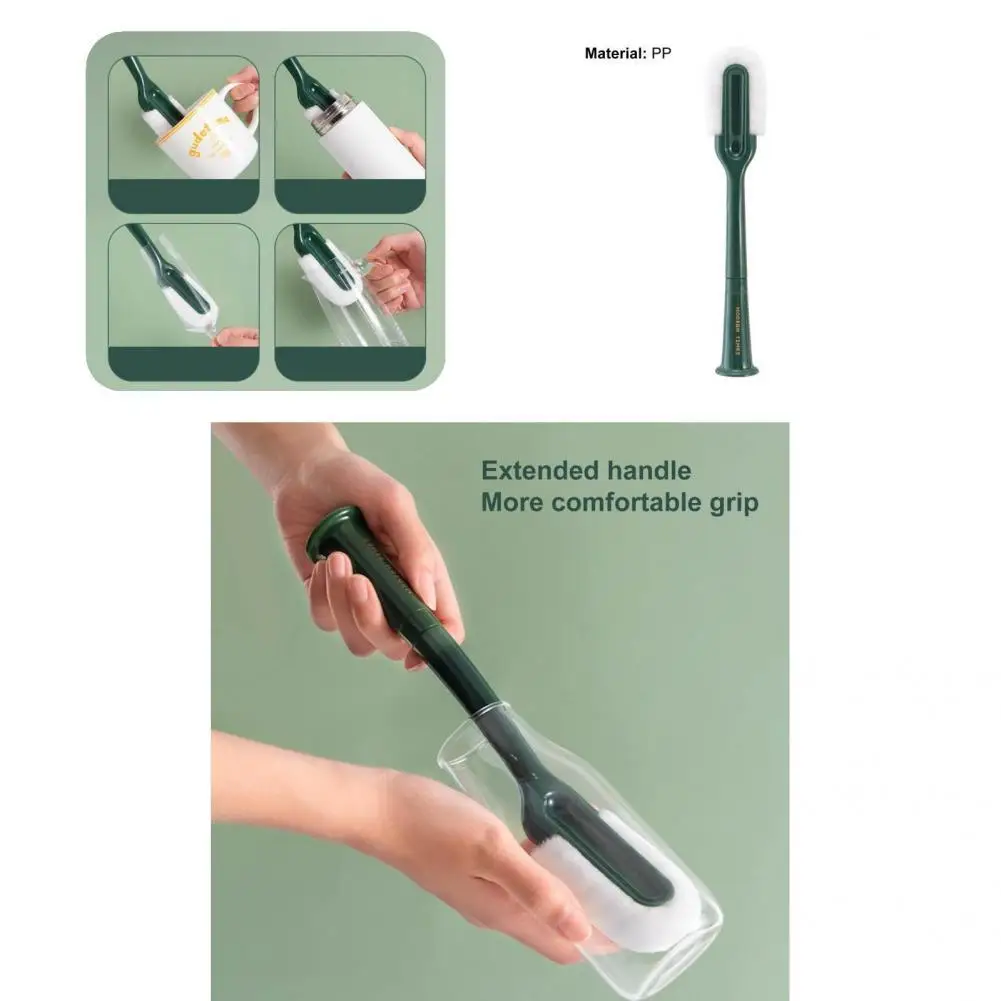 

Practical Excellent All-Purpose Glass Cups Milk Bottle Cleaning Brush 2 Colors Bottle Brush Long Lasting for Household