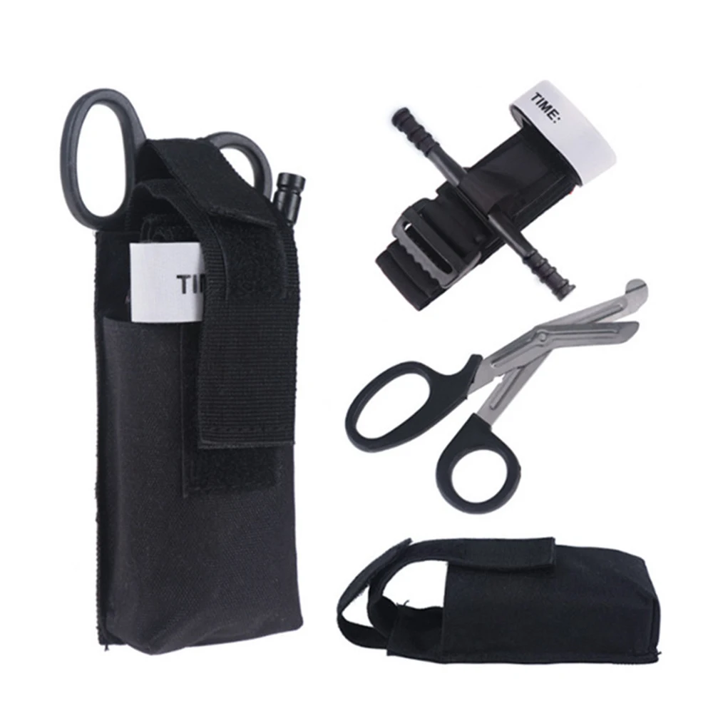 

Tactical Molle Survival First Aid Kit Tourniquet Wound Scissors Portable EDC Bag Quick Hemostasis Kit Military Management Bag