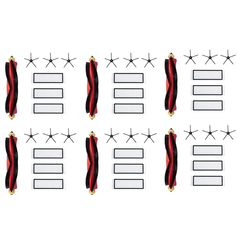 

42 шт., резиновая боковая щетка для Xiaomi Roborock S4 E4 S5 S6 S5 Max