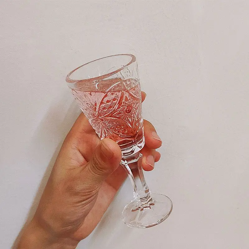 Стакан, посуда, винтажная Коктейльная чашка ins, простая чашка Baijiu для красного вина, рельефная чашка для холодных напитков, чашка для иностранного вина, шампанского (art.: 3920c2b2d970c) - 3920c2b2d970c