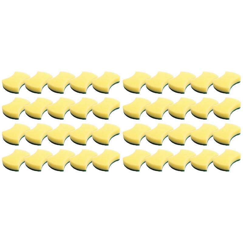 

80 PCS Cleaning Scrub Sponge For Kitchen Tableware Bathroom Car Wash Scrub Sponge Pad