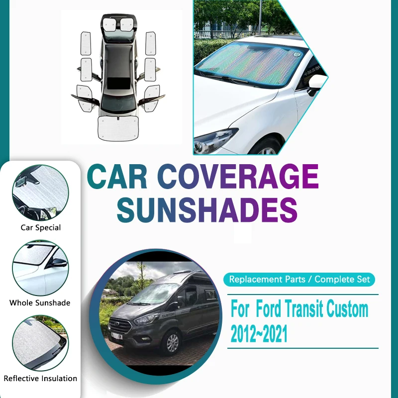 Автомобильный солнцезащитный козырек для Ford Transit Custom L2H2 L1H1 Kombi 2012 ~ 2021 крем оконные