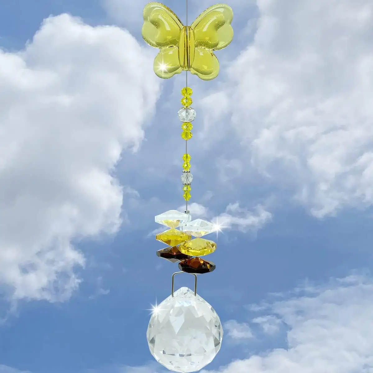 Шампанское с бриллиантом прозрачный стеклянный хрустальный шар подвеска-призма