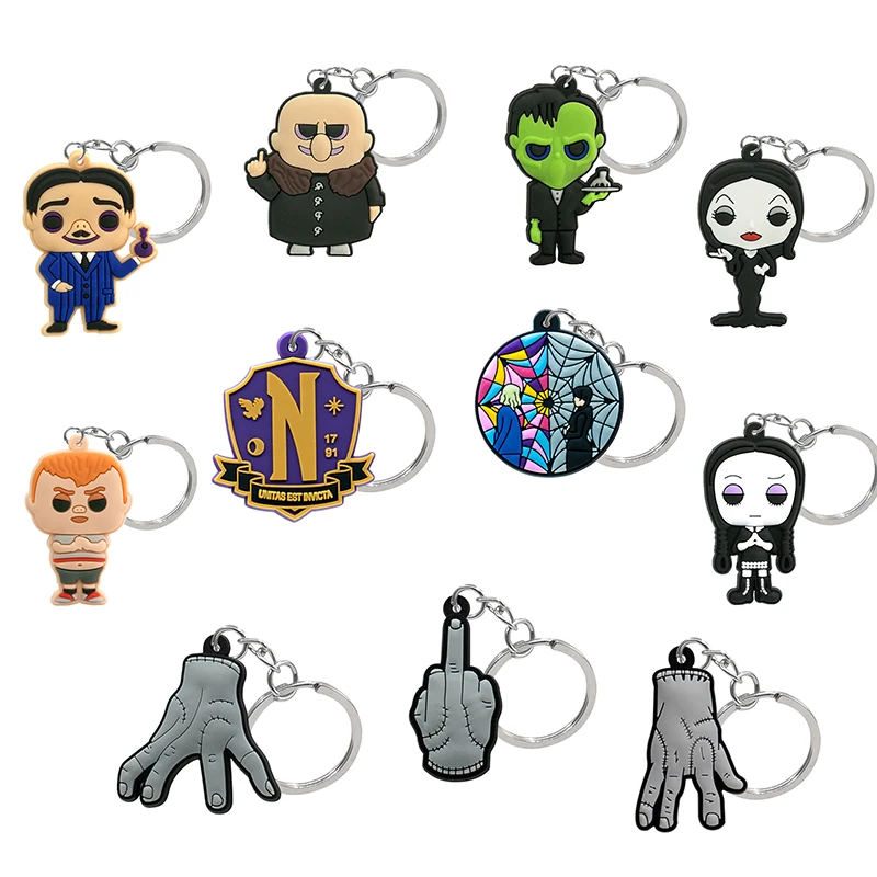 

20PCS PVC key holder classic classic movie cartoon figure key ring Personality fun key chains fit men women family keys trinket