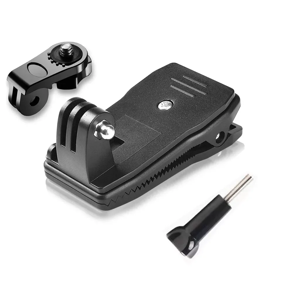 

360 Degree Rotary Hat Belt Backpack Clip Clamp Mount For Gopro Hero 8 Session/7/6/ Hero 5/4/3 Skiing Action Camera Accessories