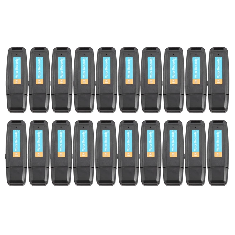 

20X U-Disk Digital Audio Voice Recorder Pen Charger USB Flash Drive Up To 32GB Mini SD TF High Quality