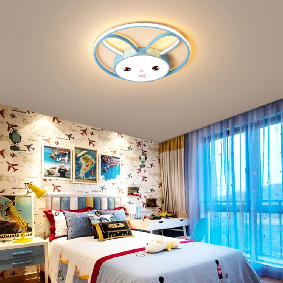 

Скандинавский Кролик для украшения дома, салонный Декор для спальни, умная Светодиодная лампа с регулируемой яркостью для комнаты, потолоч...