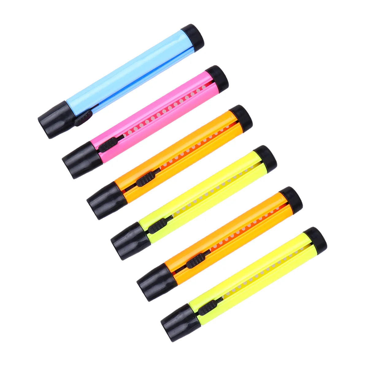 

6pcs Colorful Chalk Holder Adjustable Eco-friendly Plastic Chalk Storage Holder for Teaching (Random Color)