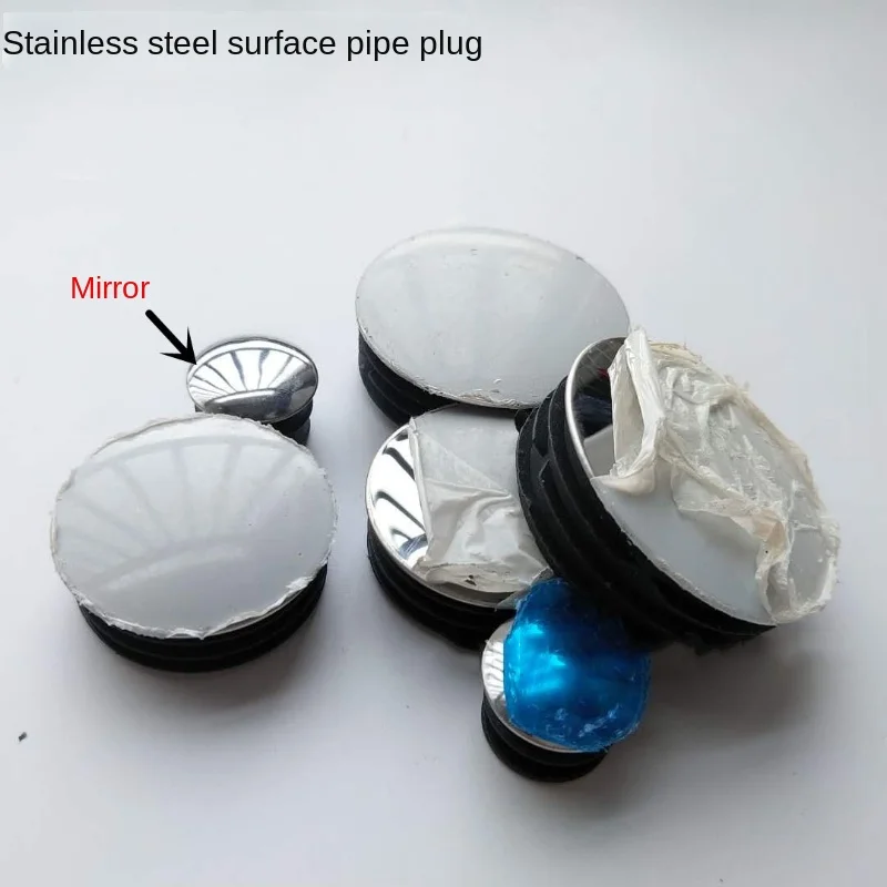 

4pcs Steel Pipe Plug Tube End Cap 25mm for Chair Leg Table Foot Cover Bumper Floor Protector Meubles Furniture Feet Accessories