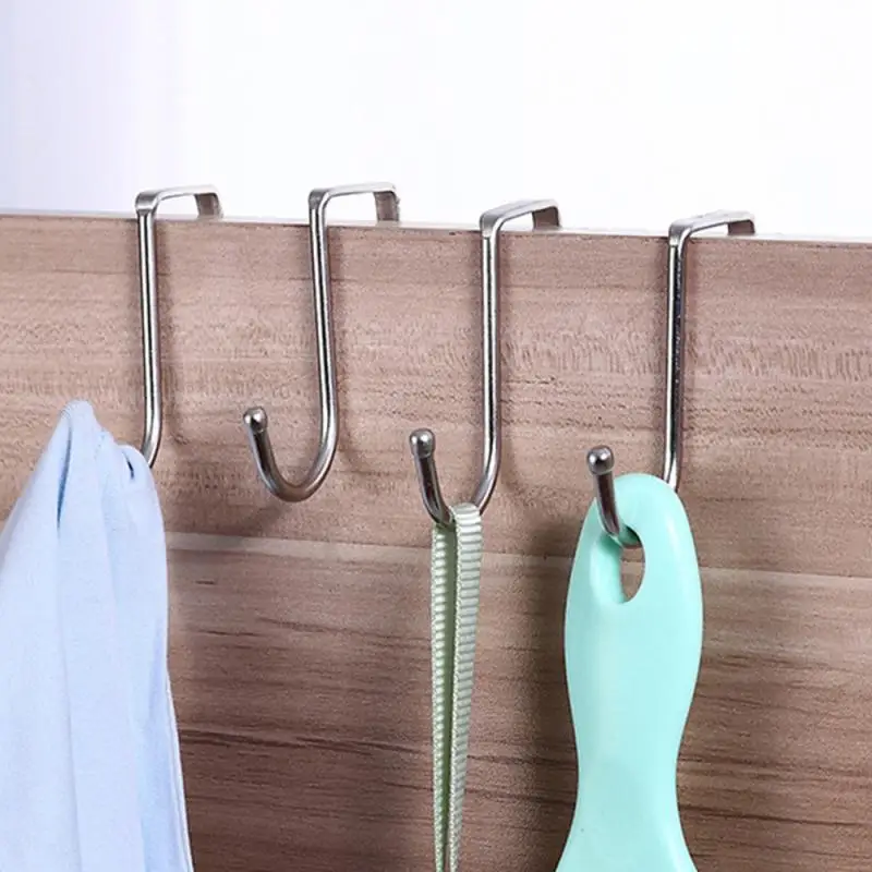 

Компактные универсальные S-образные крючки, многофункциональные удобные двойные крючки для дверей шкафов, кухонных шкафов, дверей шкафов, прочные трендовые