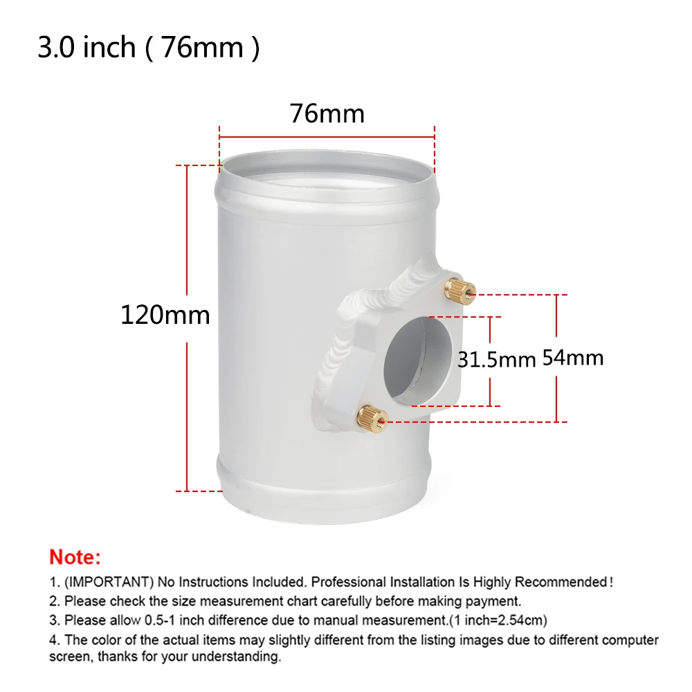 

76 мм/63 мм/51 мм адаптер датчика расхода воздуха, крепление впускного счетчика, адаптер воздушного потока для TOYOTA MAZDA 6 для SUBARU SUZUKI 2 "/2,5"/3"