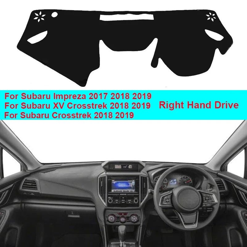 Фото Двухслойный коврик-накидка на приборную панель автомобиля для Subaru Impreza 2017-2019 и Subaru XV Crosstrek 2018-2019 №2