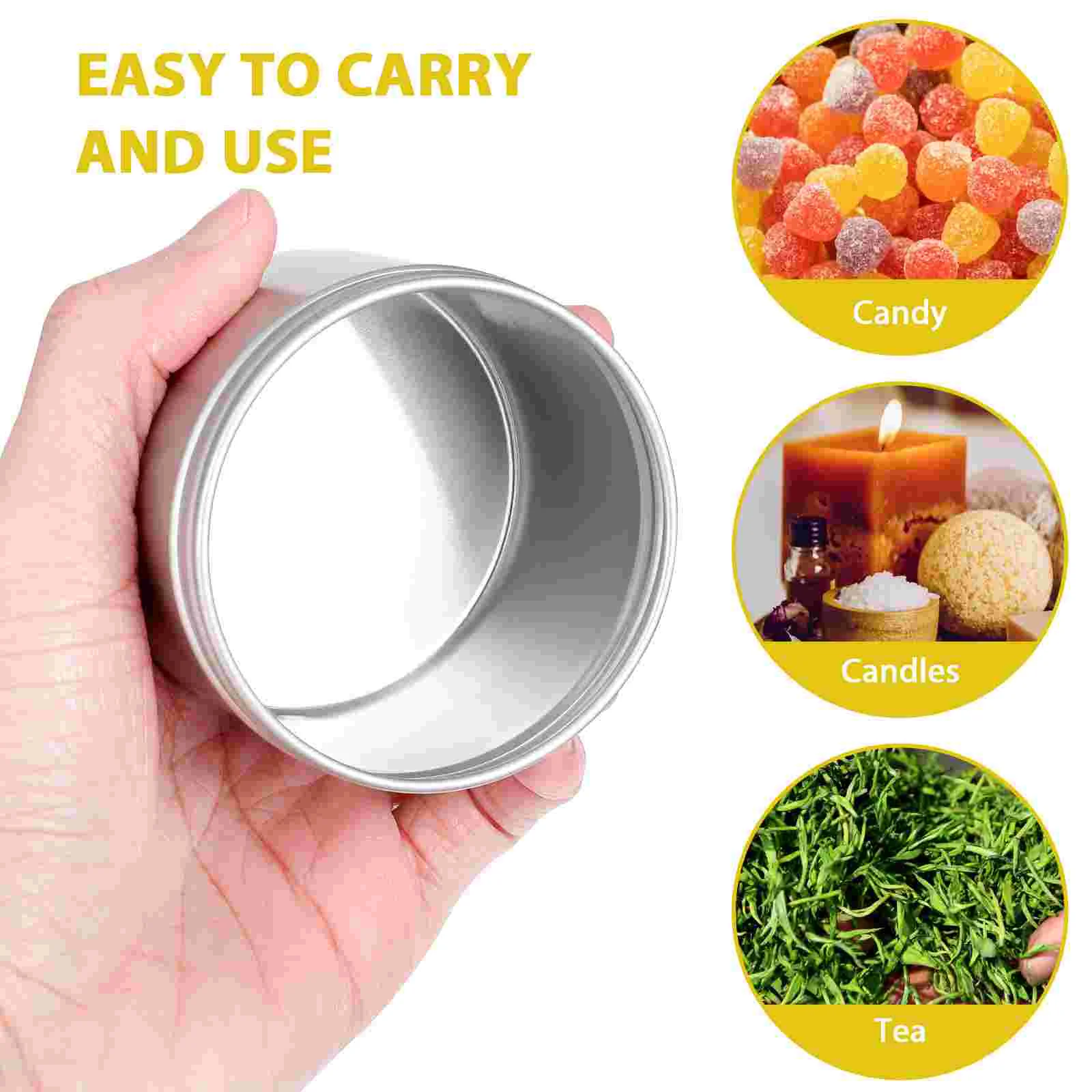 20 шт. круглая герметичная алюминиевая коробка контейнеры с винтовой крышкой