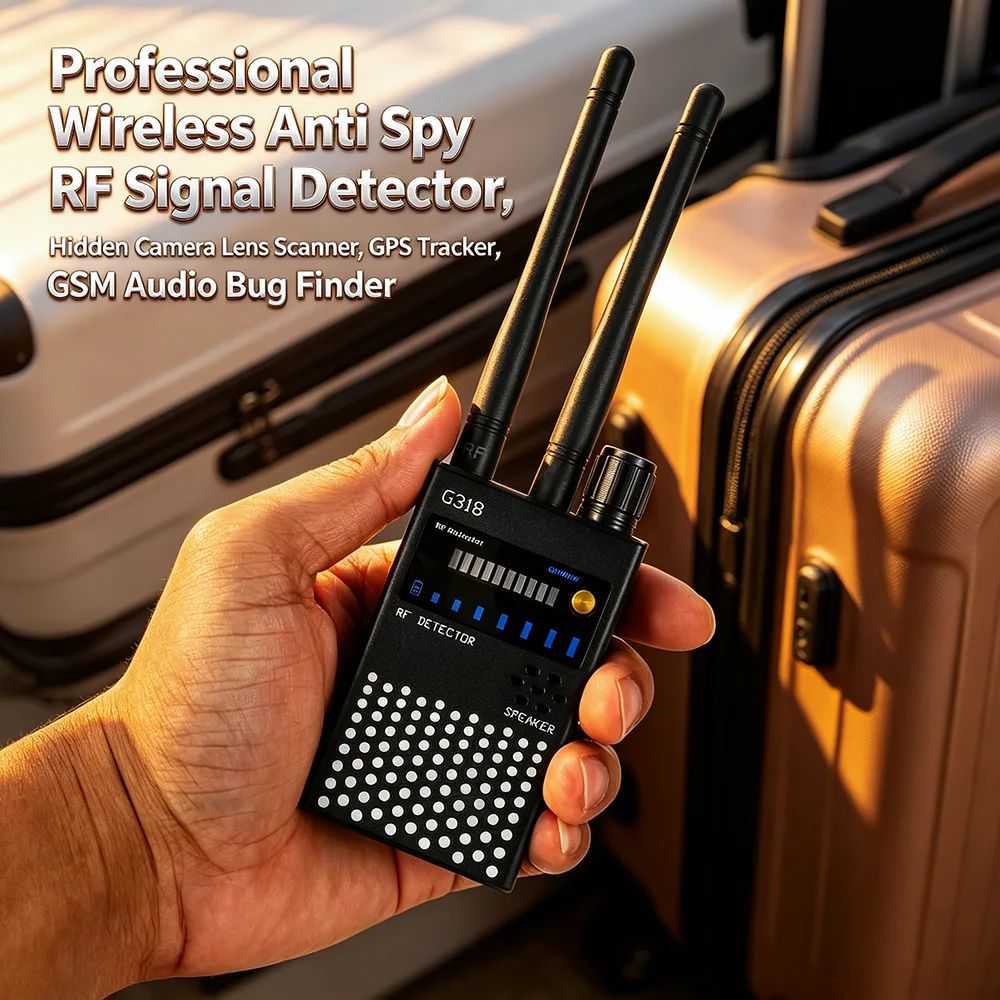 Фото Профессиональный беспроводной детектор RF-сигналов для защиты от шпионажа, сканер скрытых камер, GPS-трекер, детектор GSM-жучков №1