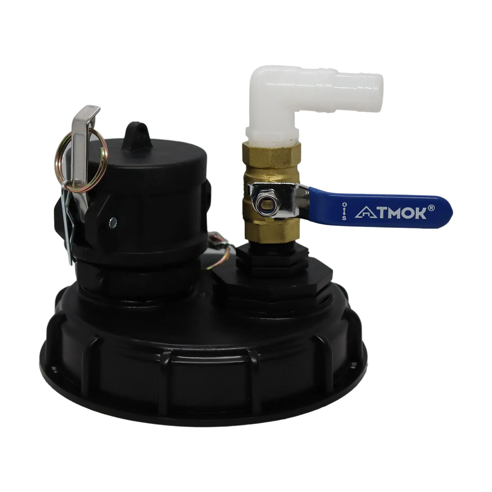 

IBC Ton Cap Fitting IBC Tote Tank Adapter With Valve Professional IBC Tank Cap Cover Lid 90-Degree Elbow And Vent Hole Water