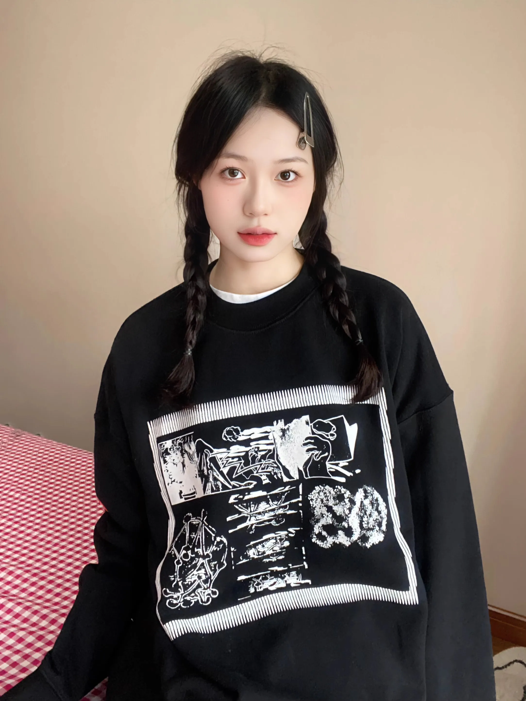 2024 CAVEMPT C.E pure cotton round neck outer sweatshirt autumn/winter couples students pullover WY1030