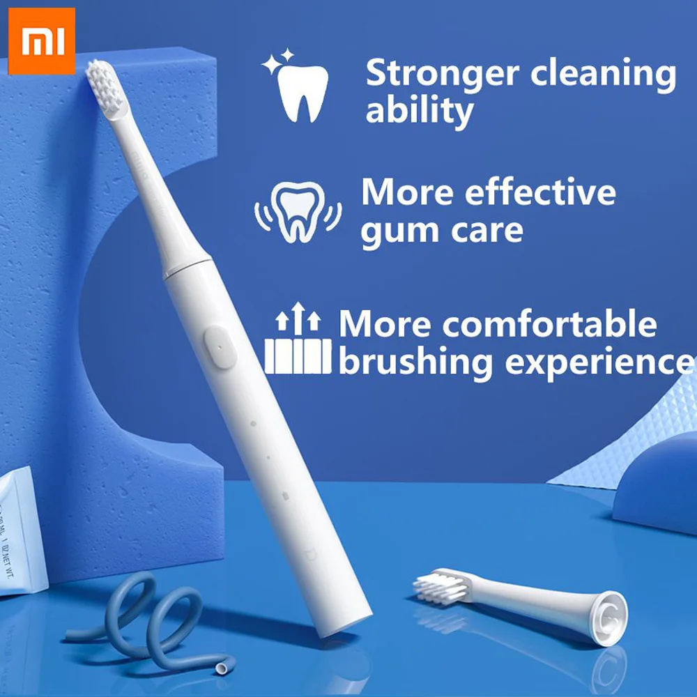 

Xiaomi Mijia Sonic Electric Toothbrush T100 Mi Smart Tooth Brush Colorful USB Rechargeable IPX7 Waterproof For Toothbrushes head