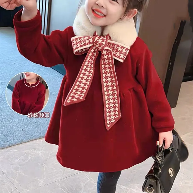 

Princess Dress Autumn And Winter Girls Plus Velvet Dress New Year Dress Girls Princess Dress 2022 New