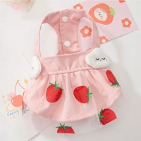 pet clothes dog strawberry gauze dress small medium puppy skirt spring and summer thin cute cat bichon chihuahua teddy clothes