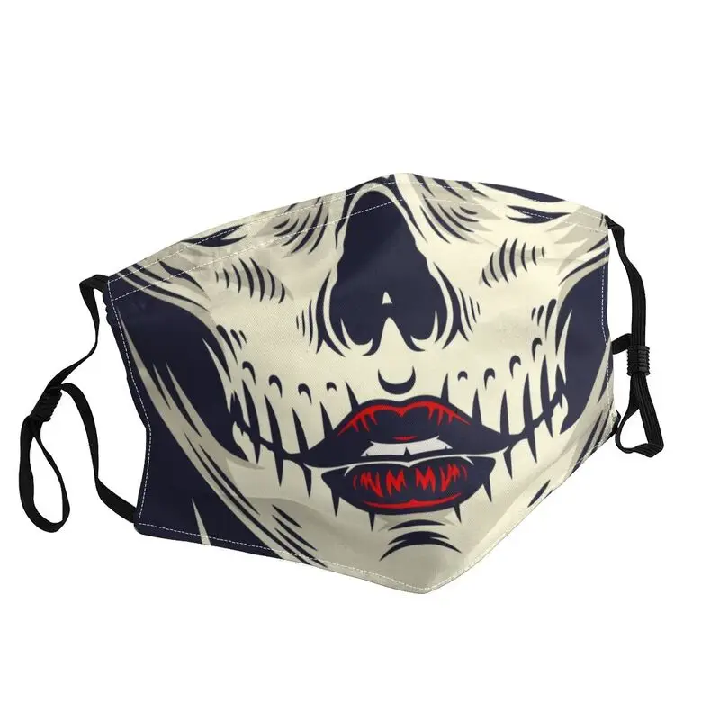 

Dia De Los Muertos Mask Anti Haze Dustproof Adjustable La Calavera Catrina Face Mask Protection Cover Respirator Mouth Muffle