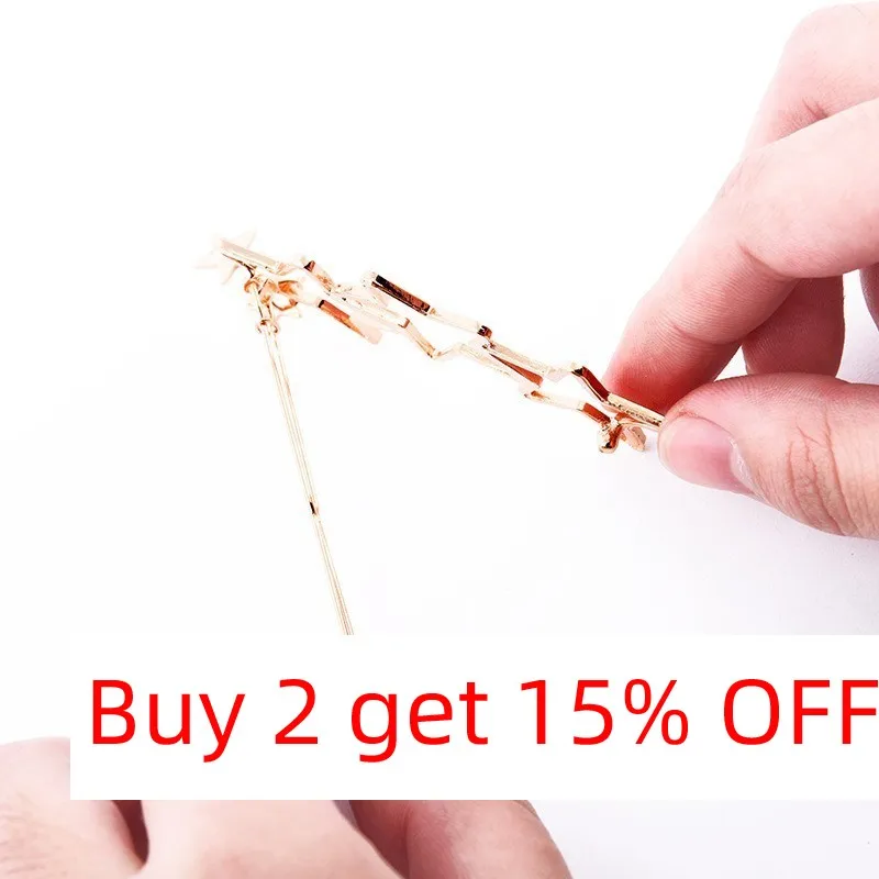 Современные стильные геометрические заколки для волос женщин золотые